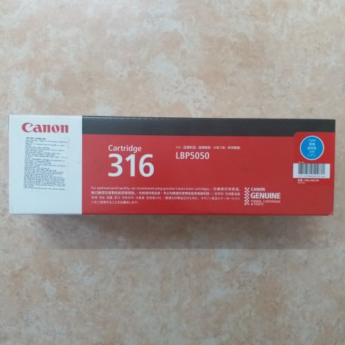 Mực in Canon 316C Cyan Toner Cartridge dùng cho máy LBP5050 / LBP5050N - Hàng Chính Hãng