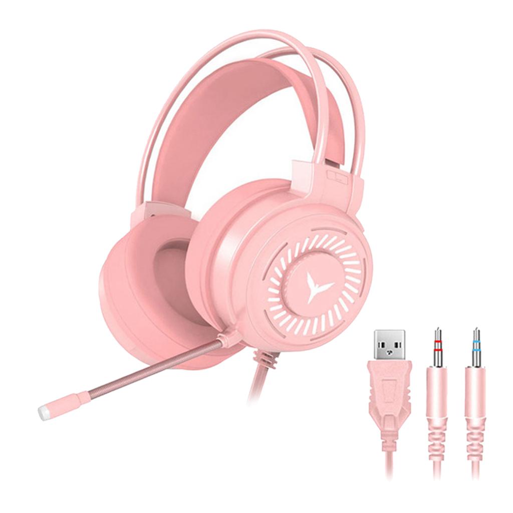 3.5mm Gaming Headset w/LED Light, 4D Stereo Surround Sound, G58 Gaming Headphones with Noise Cancelling Mic for PC Laptop