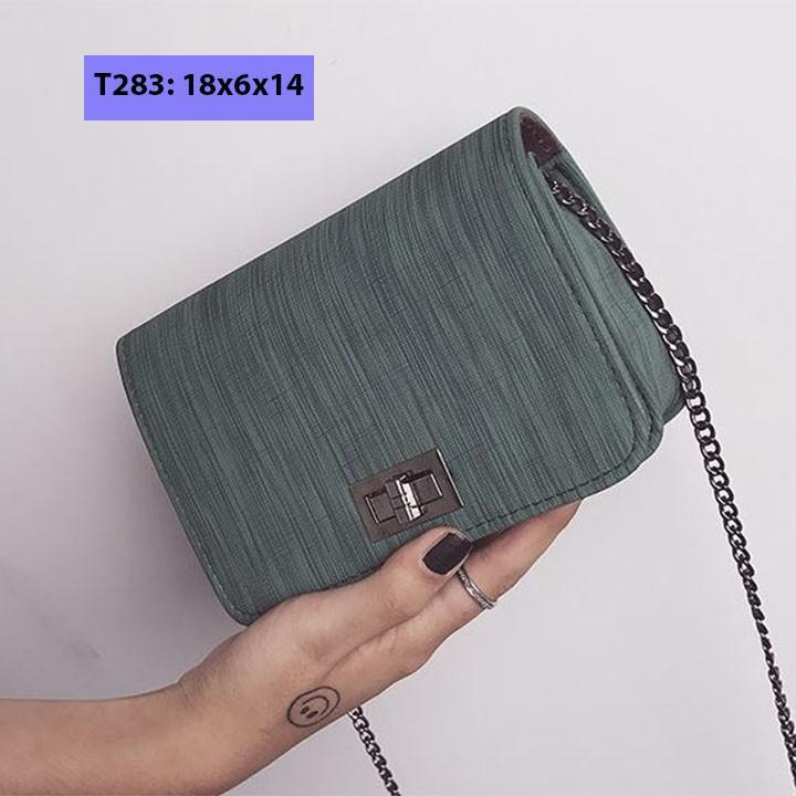 Túi xách đeo chéo nữ khóa ngang hottrend
