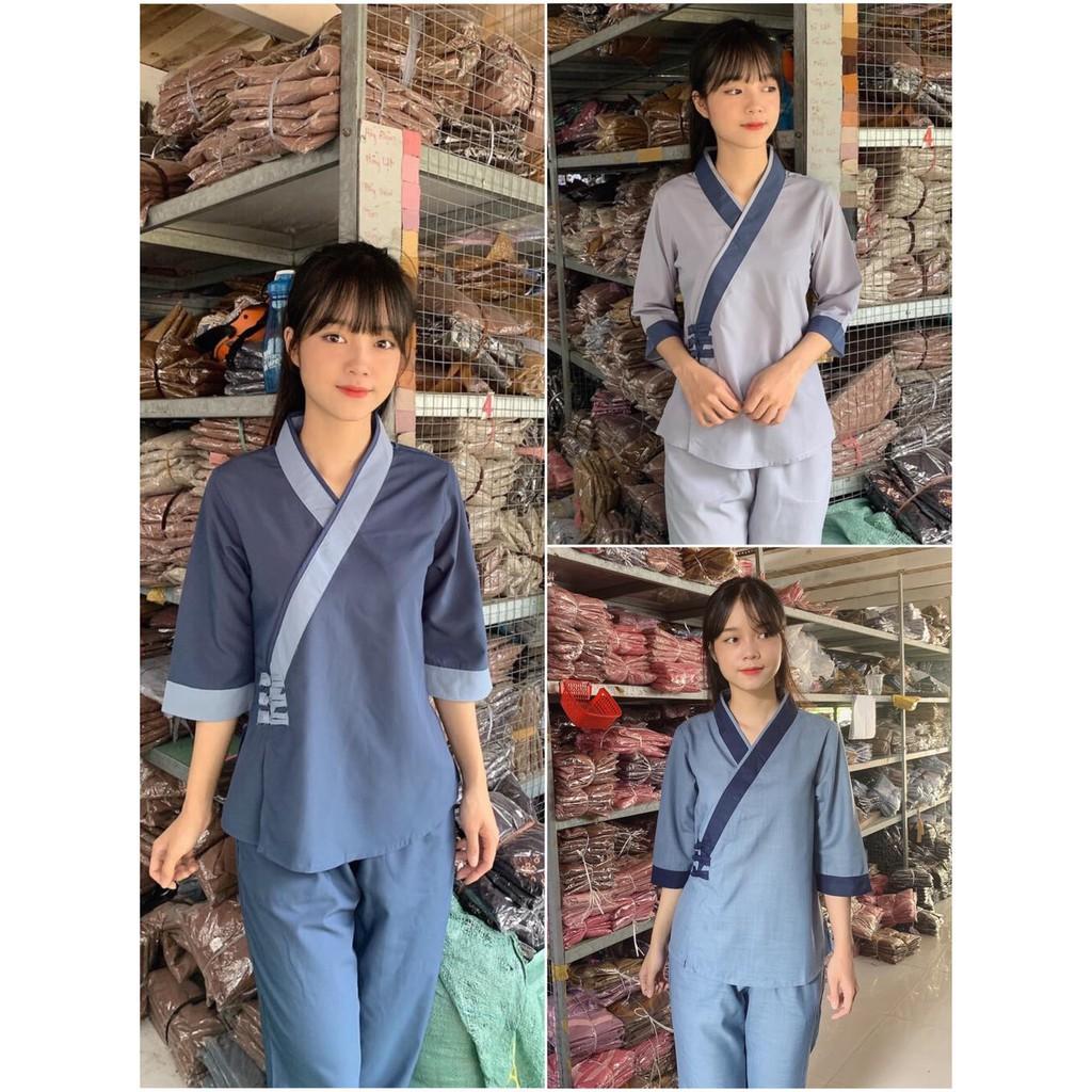 ĐỒ LAM ĐI CHÙA PHÁP PHỤC PHẬT GIÁO 3 NÚT