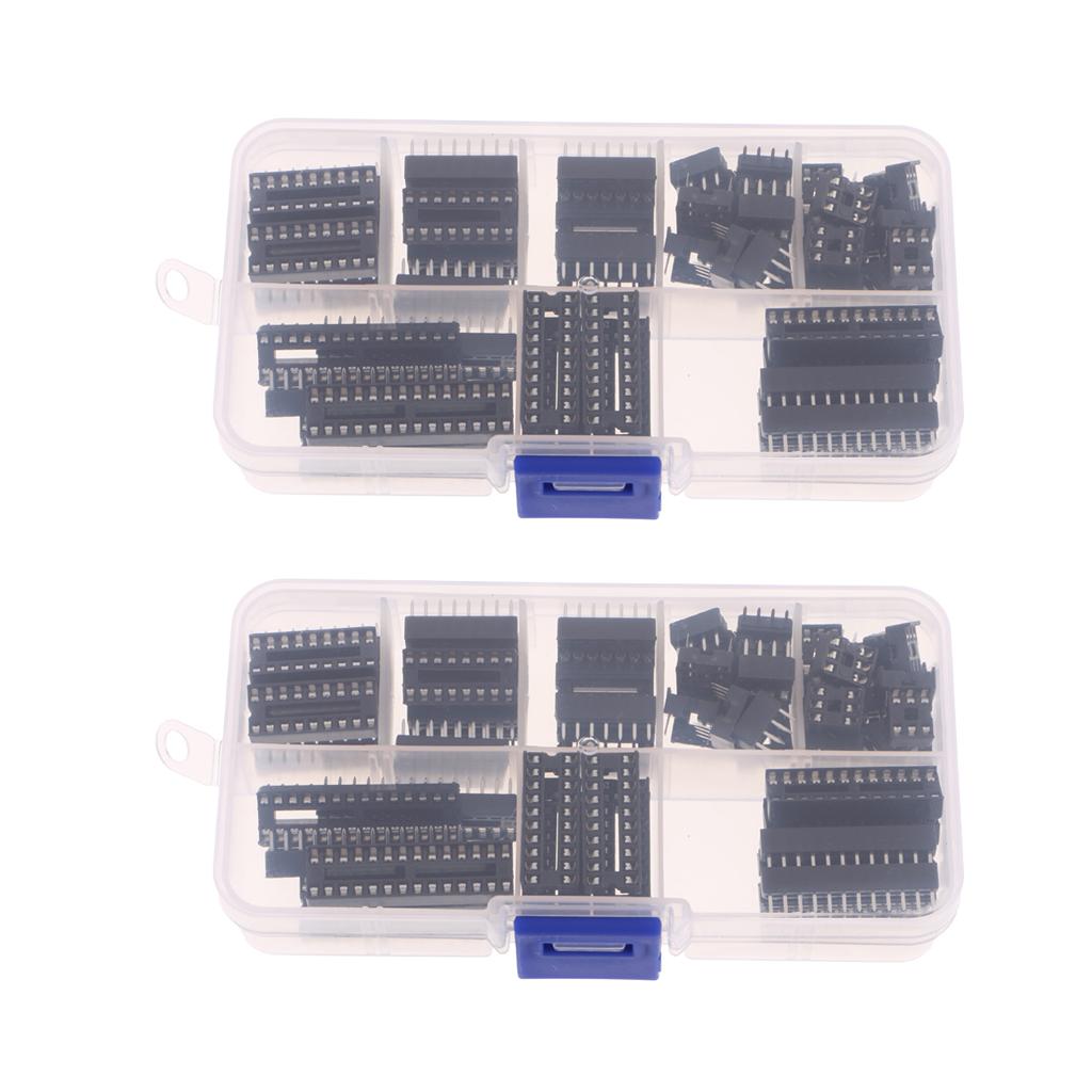 2 Bộ Đôi Hàng Nhúng IC Ổ Cắm Cổng Kết Nối Bộ Chuyển Đổi Assortment Bộ Mỏ Hàn Loại