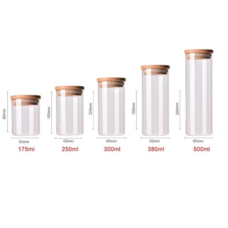 Lọ thủy tinh đựng trà / thực phẩm đa dụng có nắp đậy