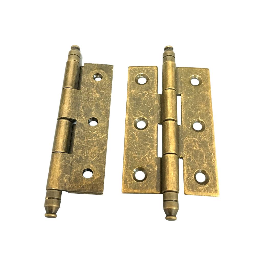 Vintage Antique Brass Mini Hinges for Wooden Furniture Box Hardware