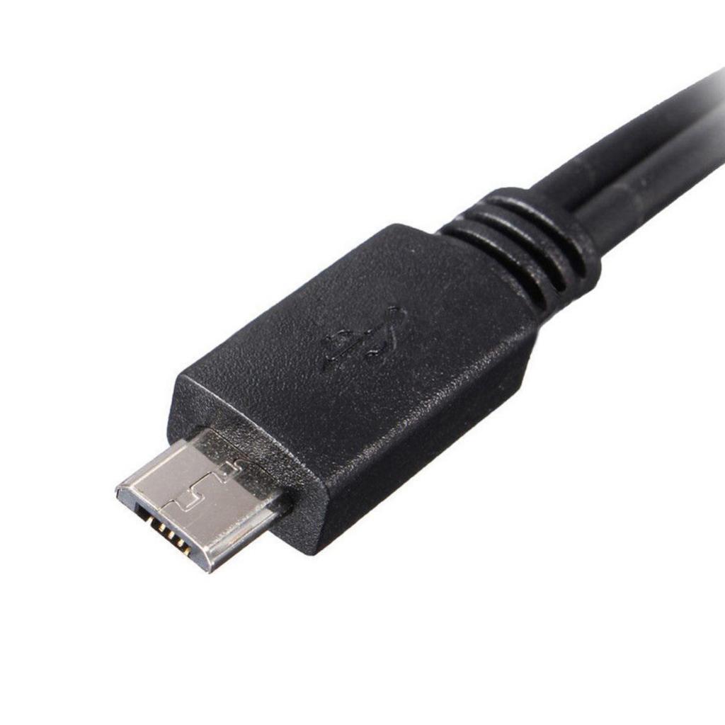 Micro USB 5 Pin Male to USB 2.0 Female And Male Host OTG Y-Splitter Cable