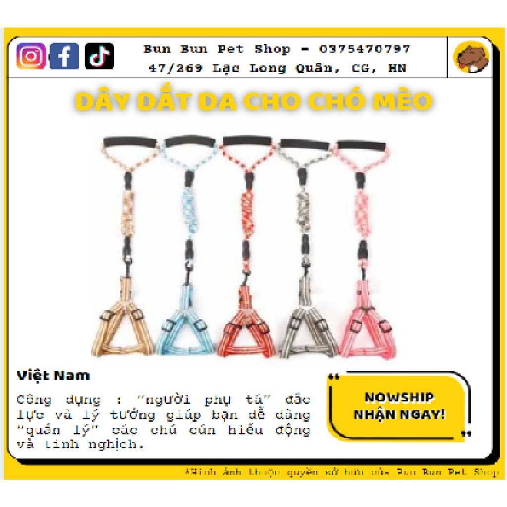 Set dây yếm sọc trắng cho chó
