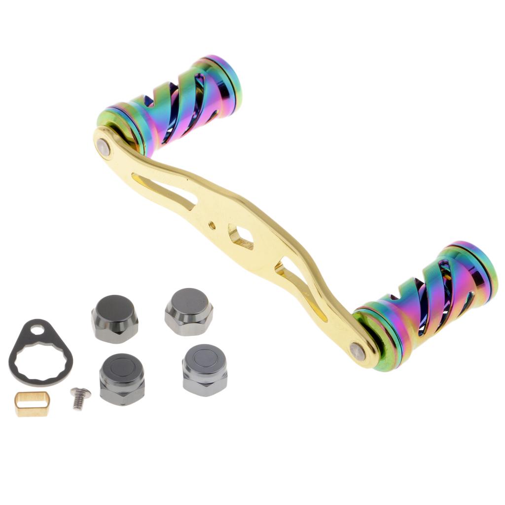 Replacement Carbon Fiber Fishing Reel Handle for Baitcasting Reels Gold