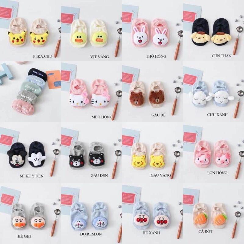 Tất vớ gấu dâu cho bé gái size 1-5 tuổi dày dặn xinh xắn