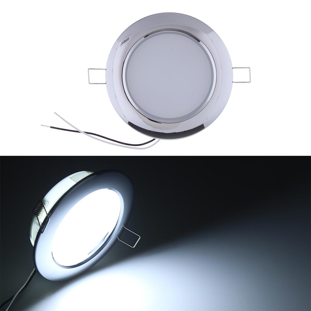 12V 4.5W Boat RV Emergency Light Round Recessed Mounted LED Light 6000K