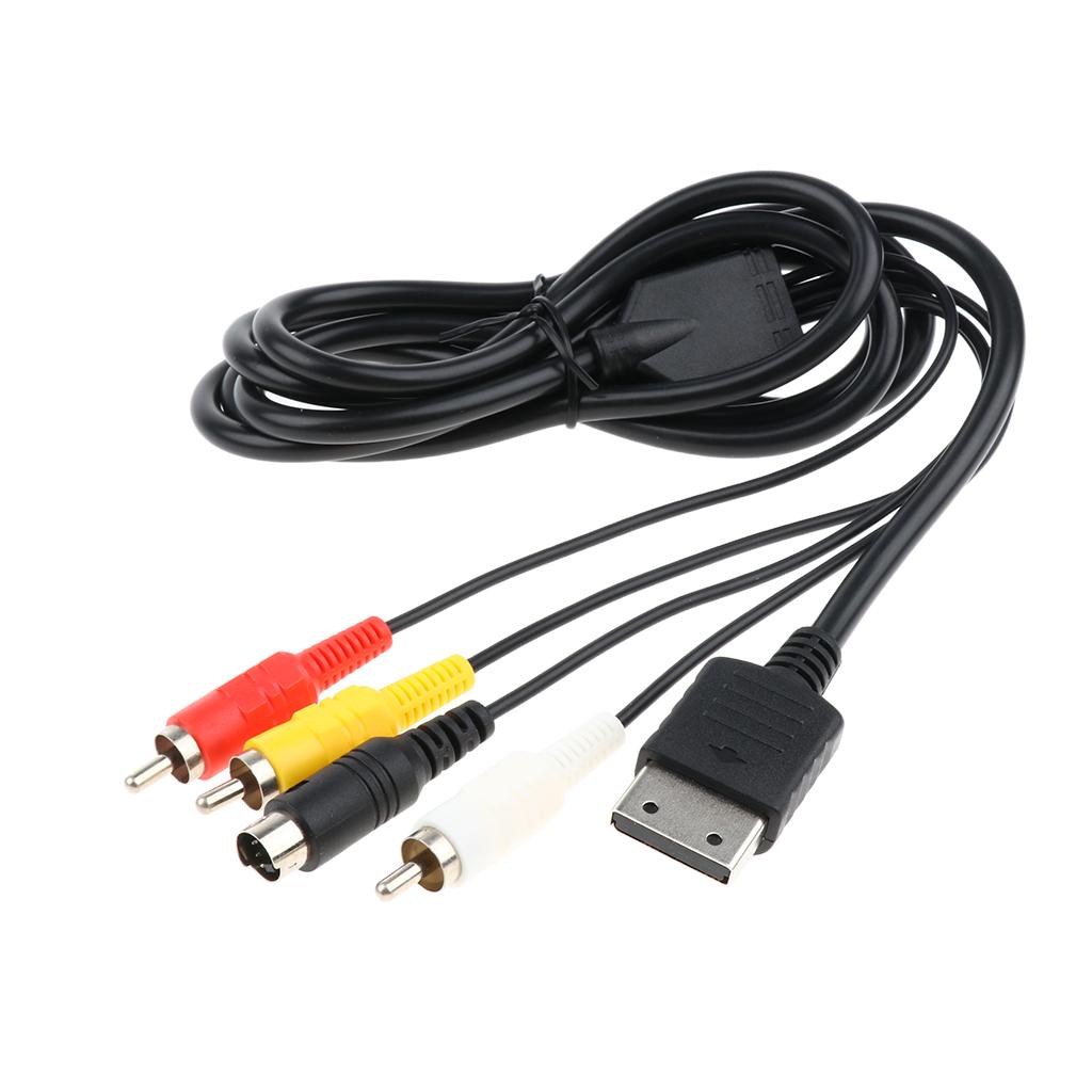AV S Video Audio Composite Component Cable Cord For Sega Saturn Console S-Video AVS