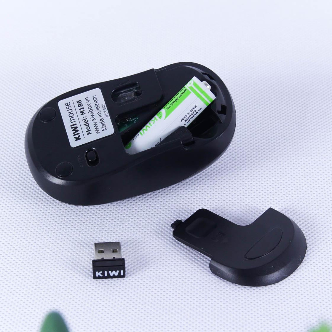 Chuột Không Dây Cao Cấp Kiwi Mouse M186- Cực nhạy- Cực bền - Hàng Chính Hãng