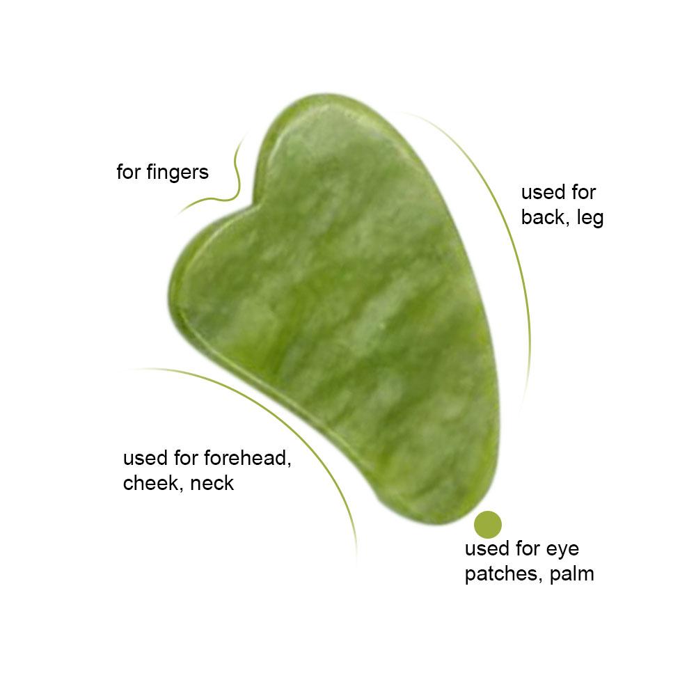 Bộ Đá Ngọc Bích Jade Roll & Gua Sha Scrapers Để Chăm Sóc Da Mặt, Lăn Làm Đẹp Da Mặt, Chống Lão Hóa Mặt, Mắt, Cổ