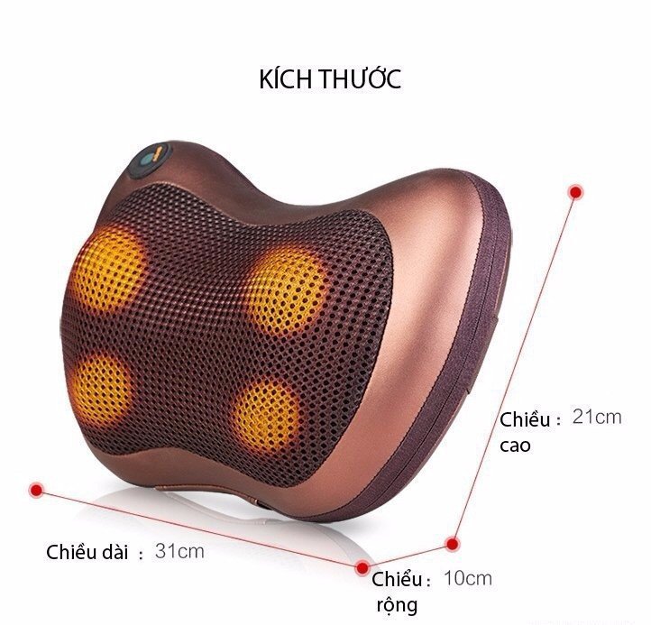 Gối mát xa 8 bi cao cấp mới