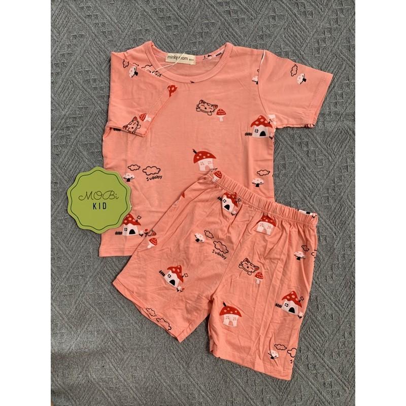 BỘ CỘC TAY SIZE ĐẠI THUN LẠNH HOẠ TIẾT NHÀ- CỪU CHO BÉ TỪ 19 -26kí