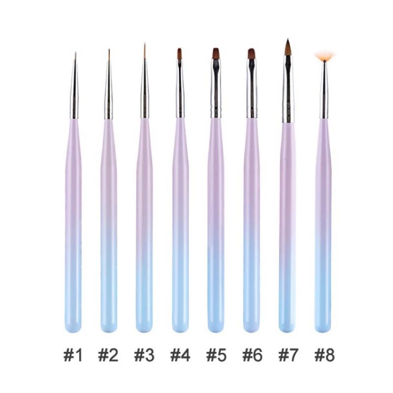 Cọ vẽ nail set 8 cây - dụng cụ nail