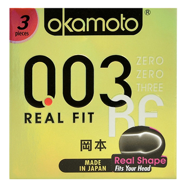 Bao Cao Su Okamoto Real Fit (3 Cái / Hộp)