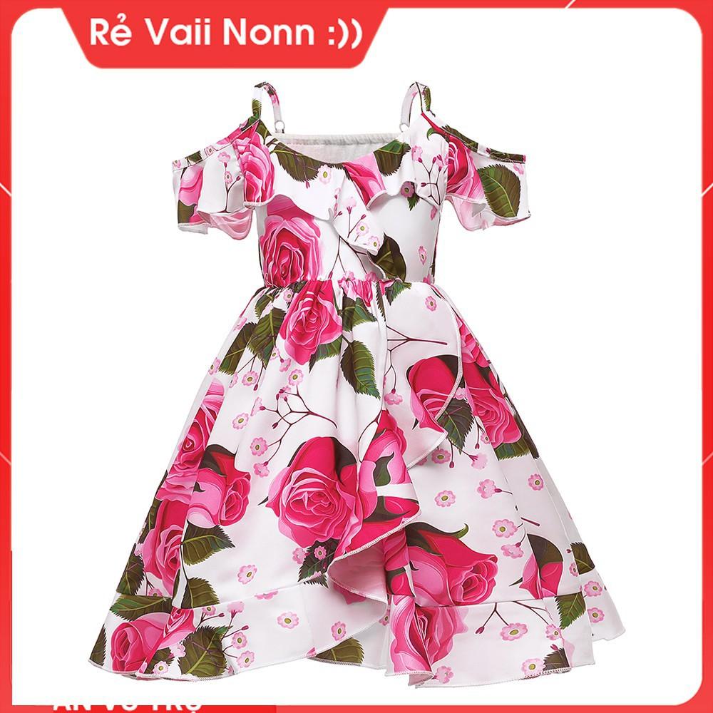 Đầm trễ vai bé gái- đầm dự tiệc cho bé gái- đầm công chúa cho bé- đảm bảo hàng đúng như mô tẩ