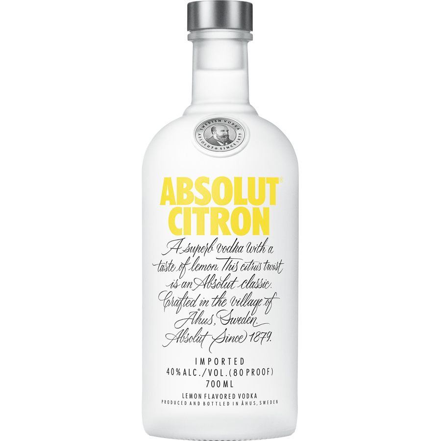 Rượu Vodka Absolut Vị Chanh Citron 700ml 39% - 41% - Không kèm hộp