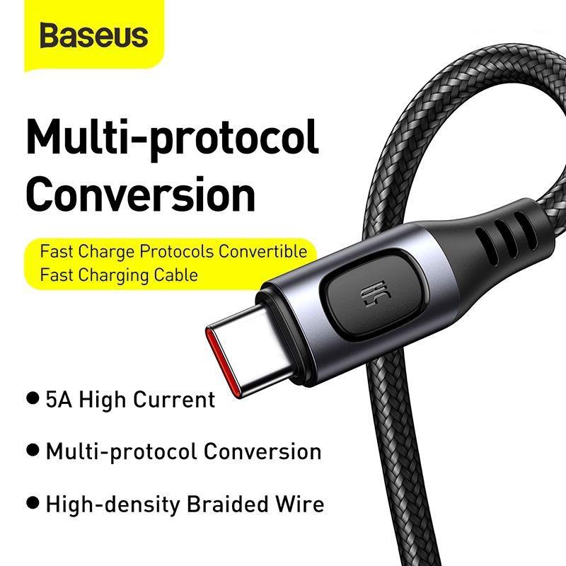 Cáp sạc nhanh siêu bền Baseus Flash Multiple Fast Charge Type C LV845- Hàng chính hãng.