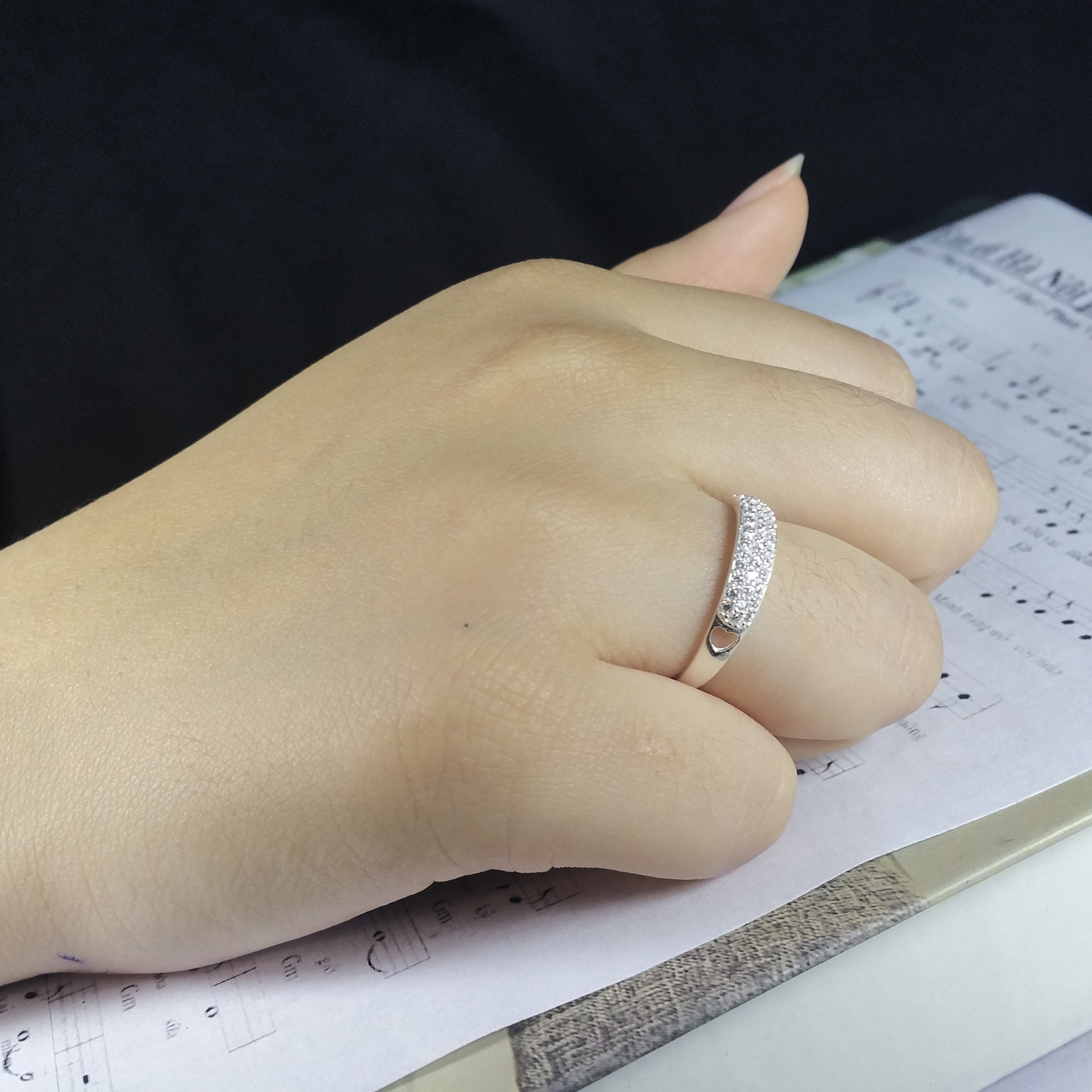 Nhẫn bạc nữ Đính đá cổ điển sang trọng - Kèm hộp - Trang sức bạc PANMILA