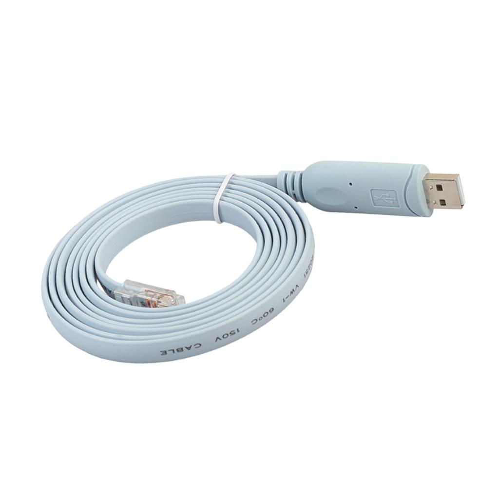 White USB to RS232/ Console Adapter Cable Wire for Huawei Router