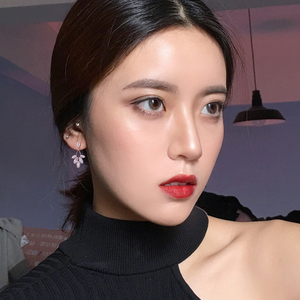 Bông tai khuyên tai nữ chùm đá siêu xinh