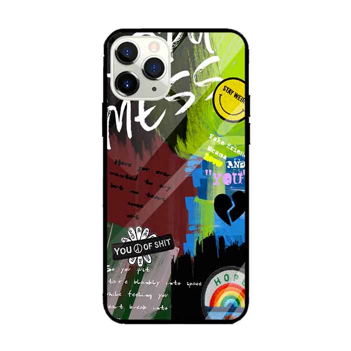 Hình ảnh Ốp lưng kính cường lực cho iPhone 11 Pro Max Nền Hoa Cúc Stay - Hàng Chính Hãng