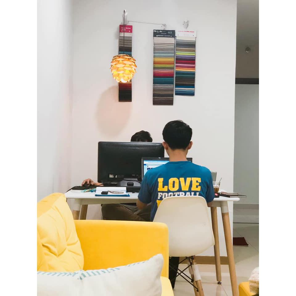 Đèn gỗ trang trí quả thông độc đáo