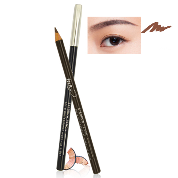 Chì vẽ mày Mira Eyebrow Pencil Hàn Quốc No.14 Black tặng kèm móc khoá