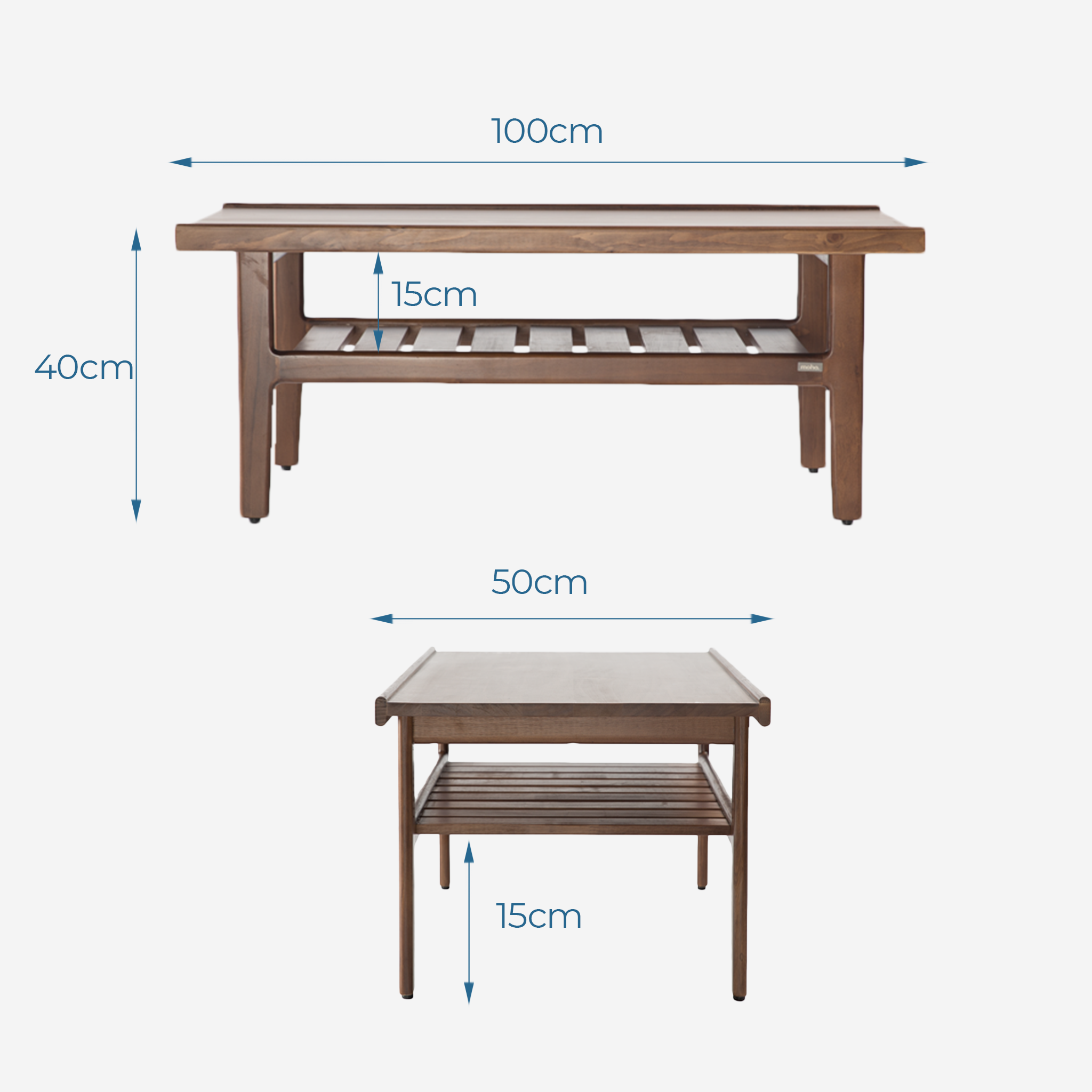 Bàn Sofa – Bàn Cafe - Bàn Trà Gỗ Thông MOHO VLINE 501 (Nâu)