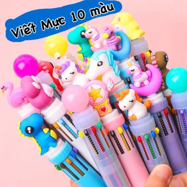 Viết bi kỳ lân 10 màu mẫu ngẫu nhiên