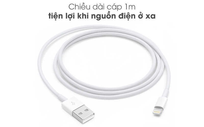 Cáp Sạc dành cho lphone Lightning 1m Trắng - Hàng Chính Hãng