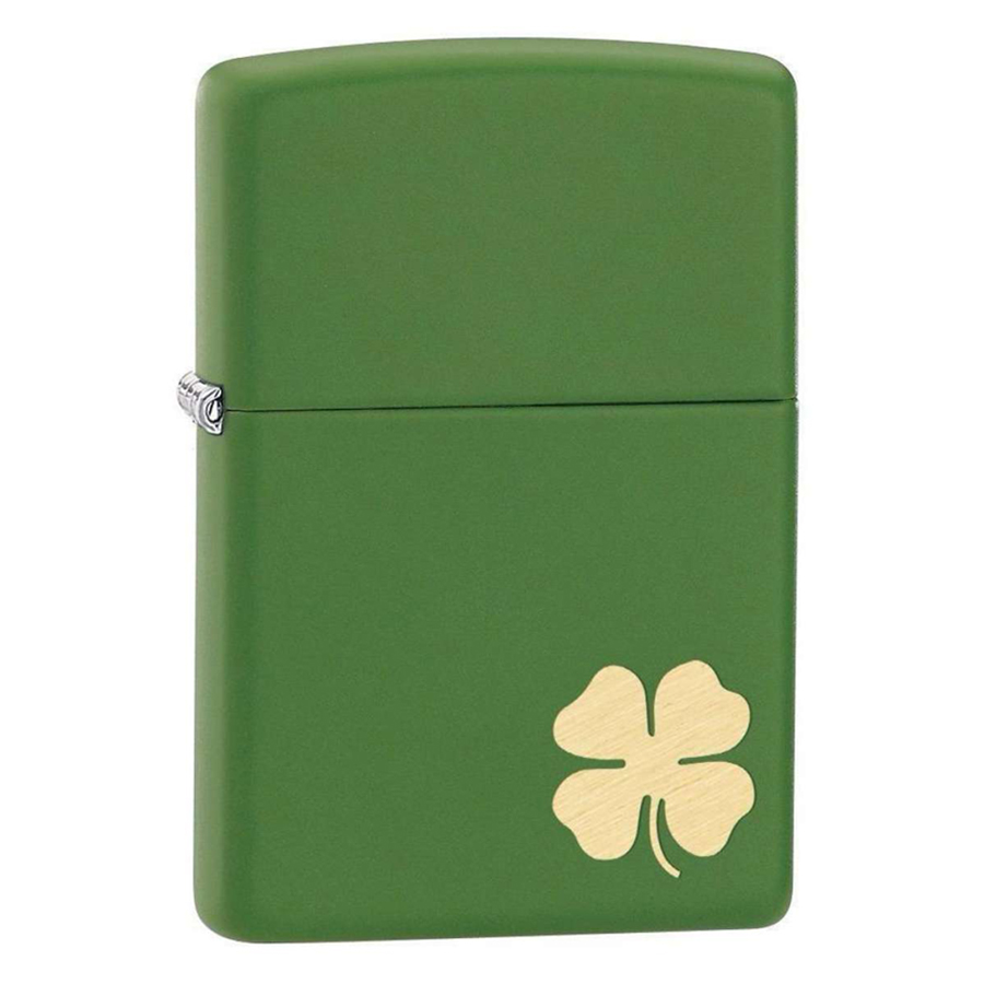 Bật Lửa Zippo Cỏ May Mắn (Xanh)