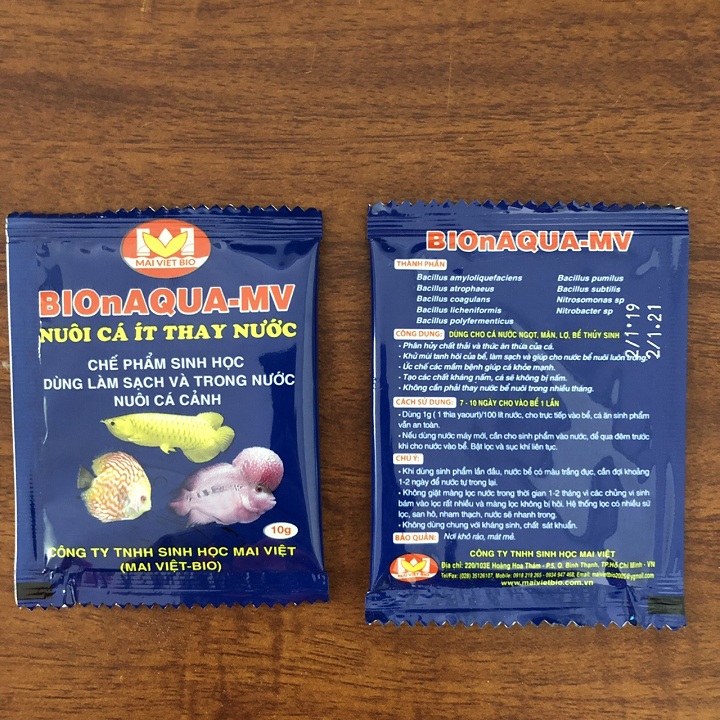 Chế phẩm vi sinh, men pha lê làm trong nước Mai Việt (10g/gói)