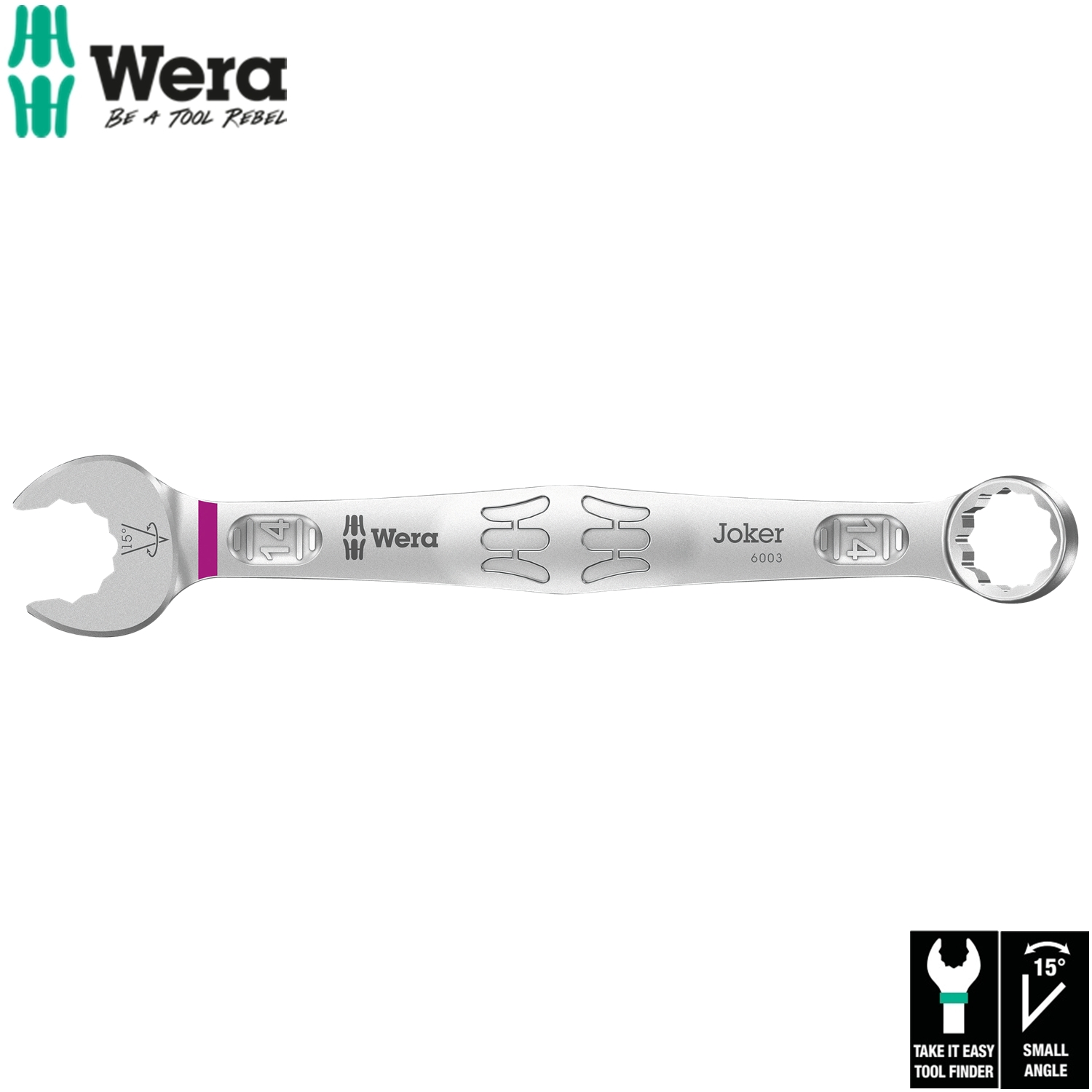 Cờ lê tròng 6003 Joker ring spanner, 14mm x 167mm, Wera 05020205001