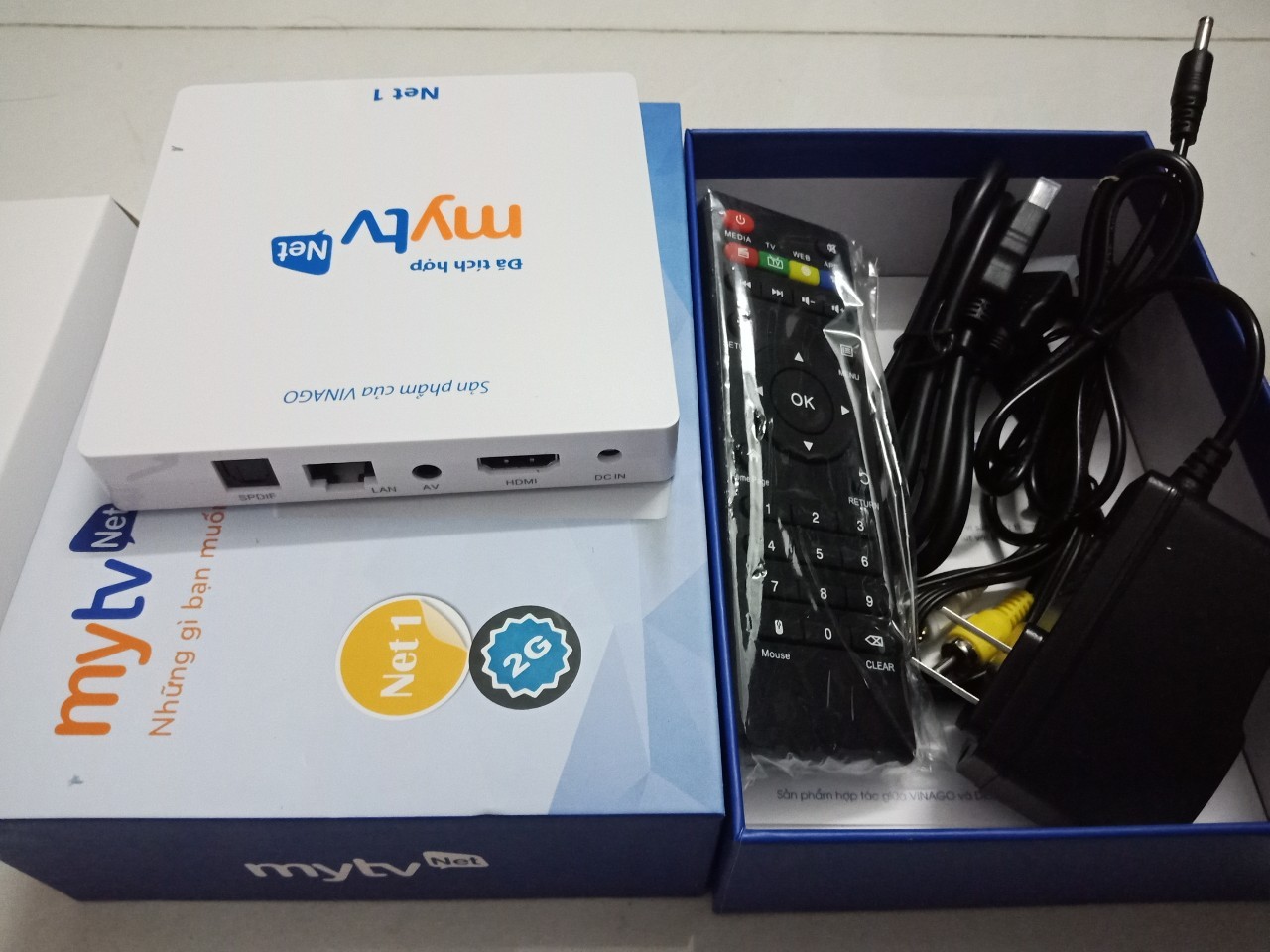 Android tivi box MyTV Net 1GB New Model 2019+TẶNG CHUỘT KHÔNG DÂY, Chip Amlogic S905W , Android 7.1 CHÍNH HÃNG - MỚI 100%