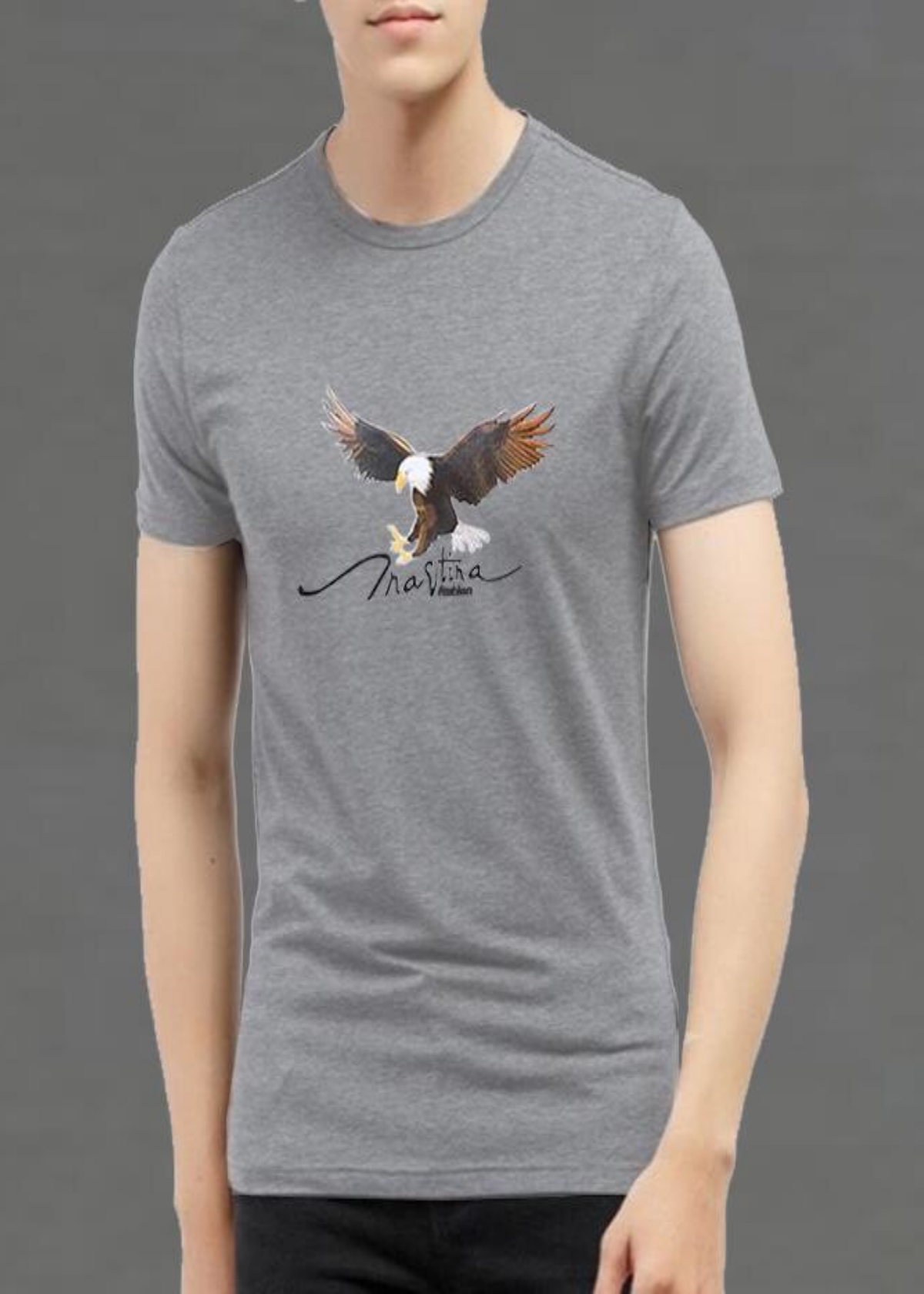 Áo Thun Nam Cotton Cổ Tròn Hình 3D Eagle Cao Cấp ShopN6 - AT06