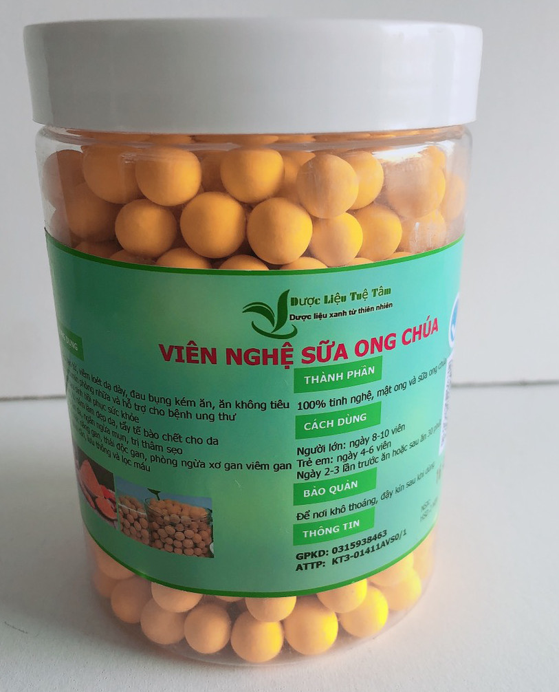 Viên nghệ sữa ong chúa  ( Viên nghệ mật ong) - Hủ 500g