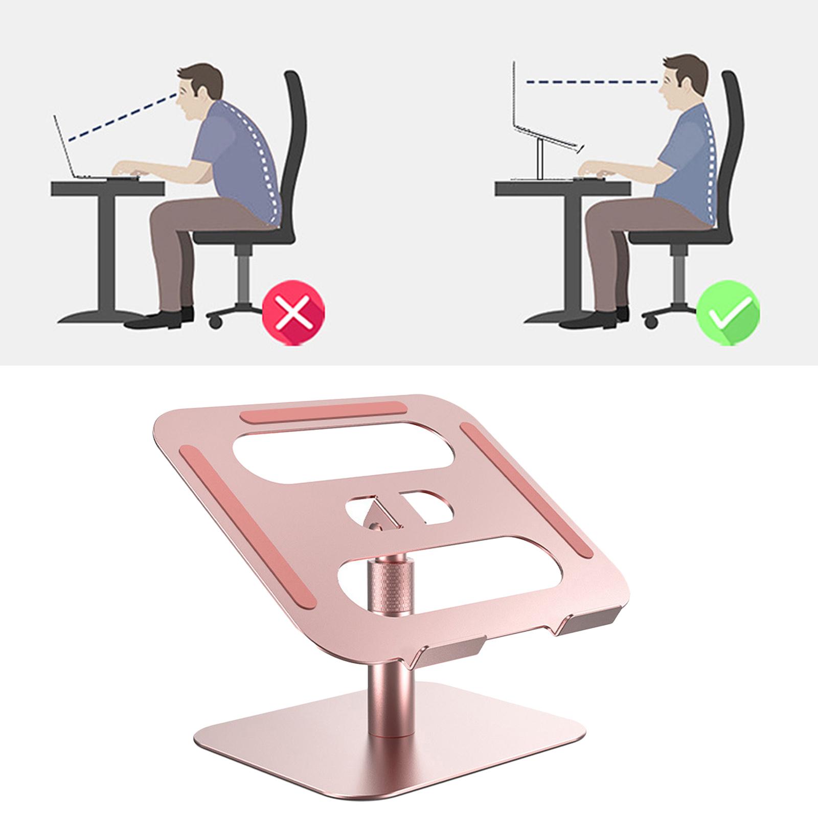 Adjustable Laptop Stand Bracket Tablet Holder with Slide-Proof Silicone Pad for Home Office Desktop