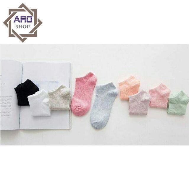 Set 10 đôi tất nữ Đa sắc xuất Nhật cổ ngắn