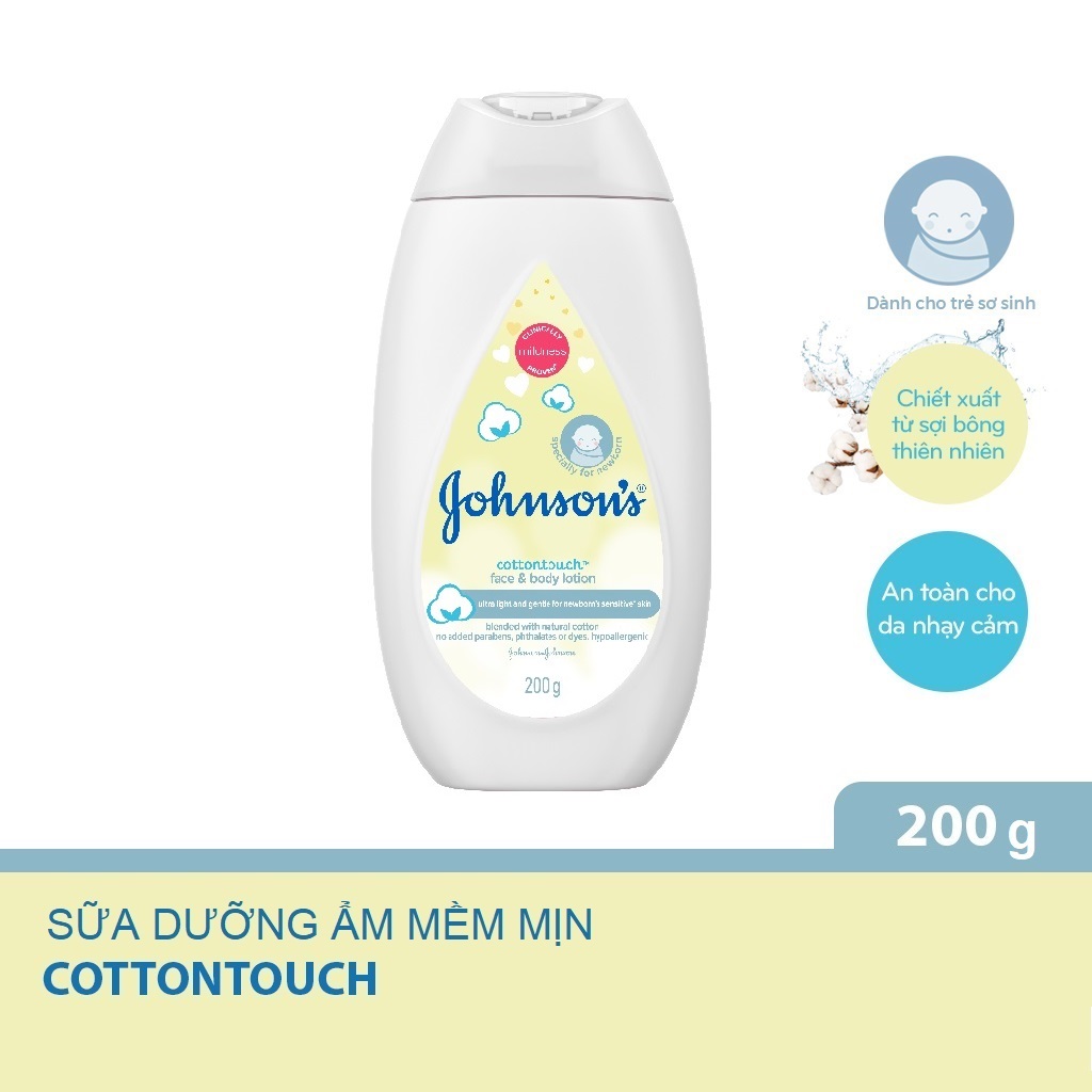 Sữa dưỡng ẩm Johnson's Baby mềm mịn (200ml)