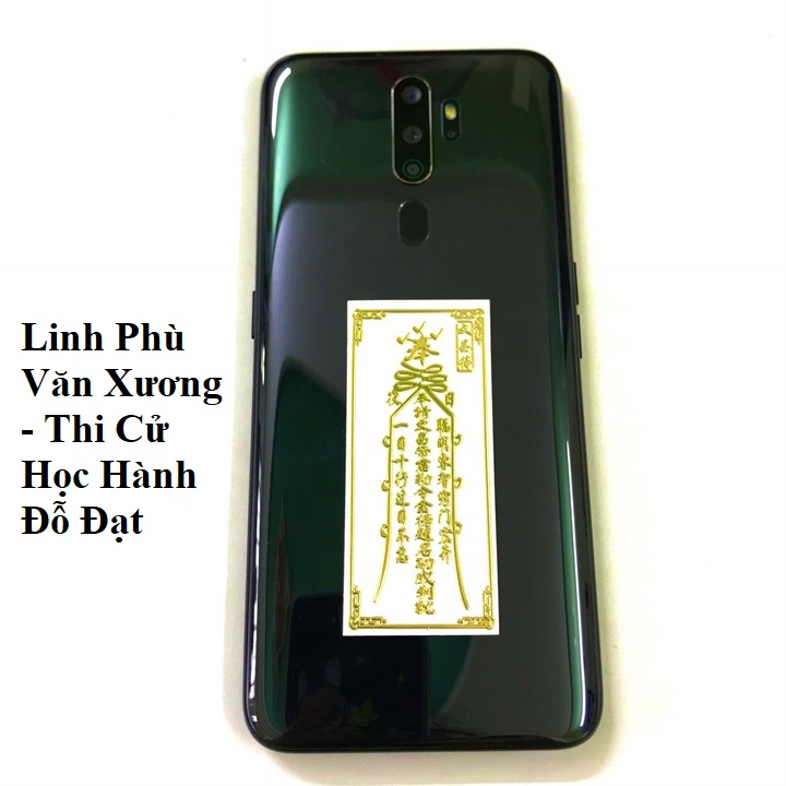 Linh Phù Văn Xương - Thi Cử Học Hành Đỗ Đạt, Dùng linh phù để dán điện thoại, laptop, xe máy, xe hơi, bàn thờ ông địa, kích thước 4.5x3cm, màu vàng - TMT Collection - SP005357