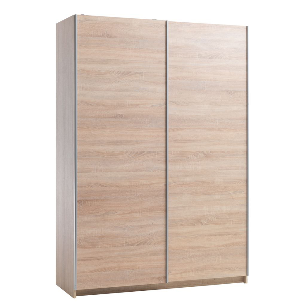 Tủ quần áo JYSK Sattrup cánh trượt gỗ công nghiệp màu sồi 150x218x62cm