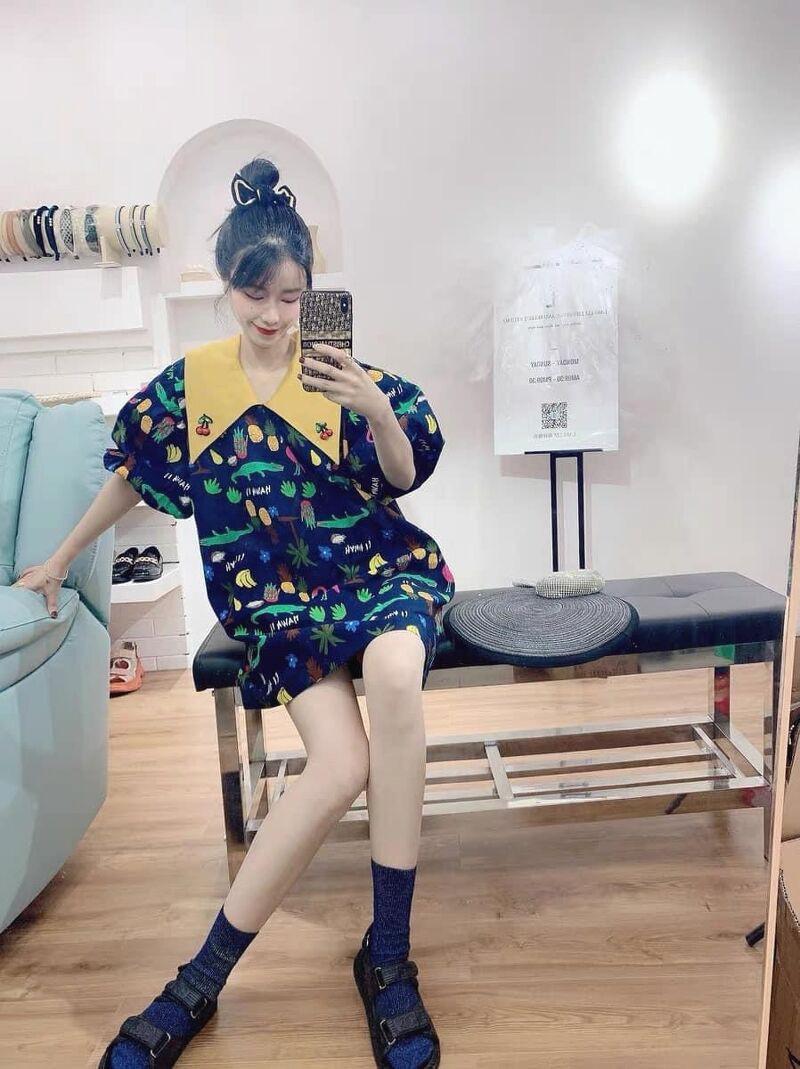 VÁY THÊU SÀNH ĐIỆU Váy thêu quả dâu cute nhiều màu hàng hót