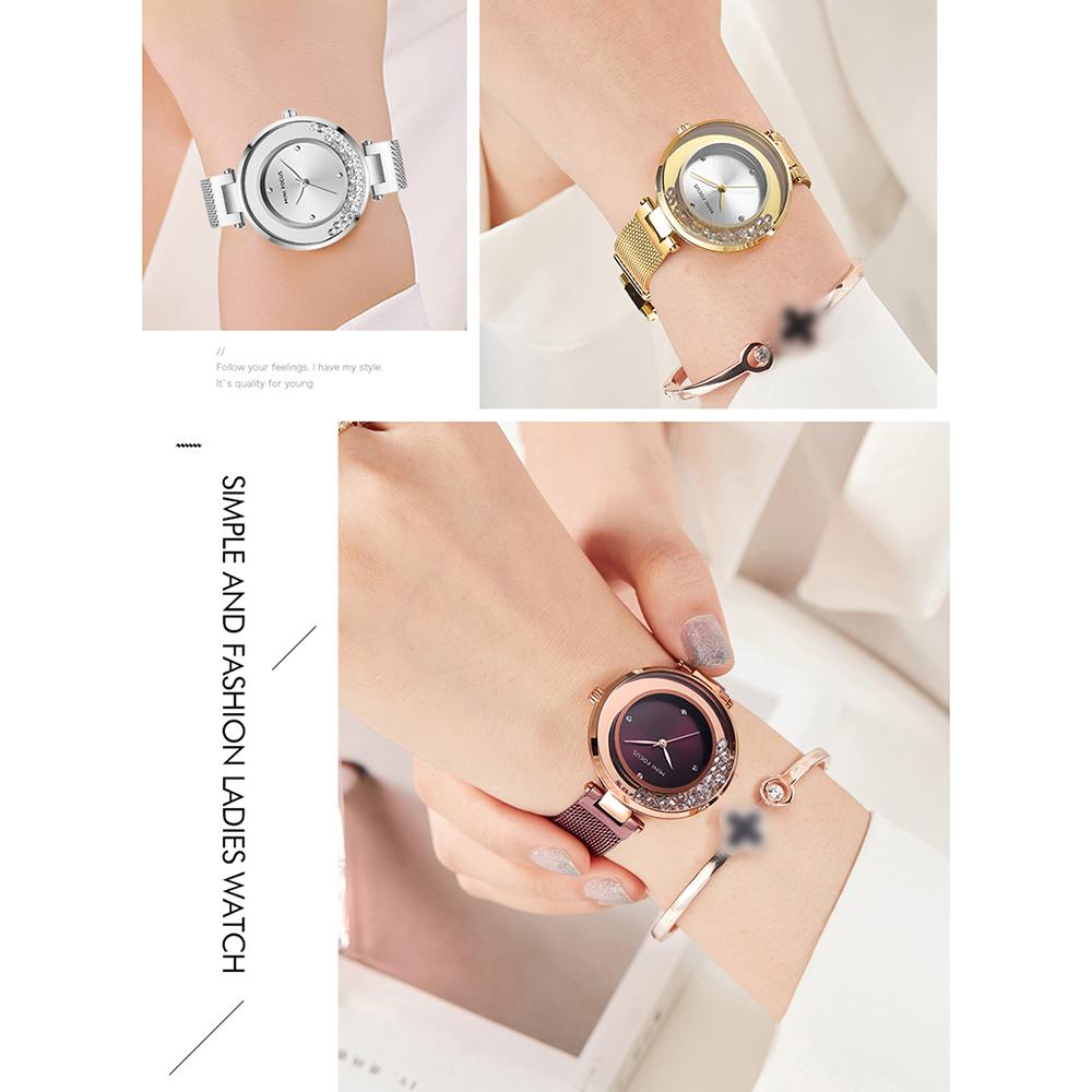 Đồng hồ đeo tay nữ thạch anh Trang trí Kim cương không thấm nước ngoài trời MINI FOCUS MF0254L