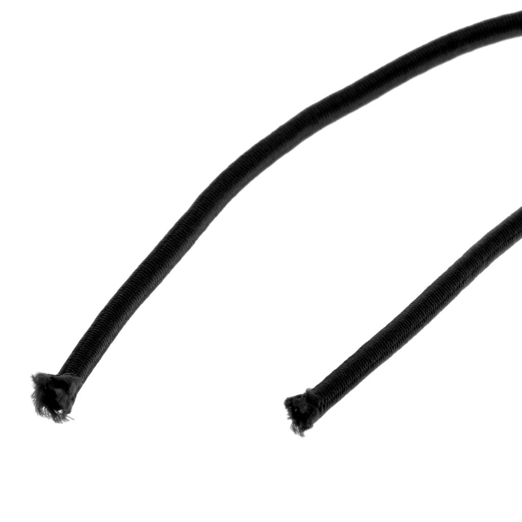 3mm Elastic Round Bungee Rope Shock Cord Tie Down Boats Trailers 10m Black