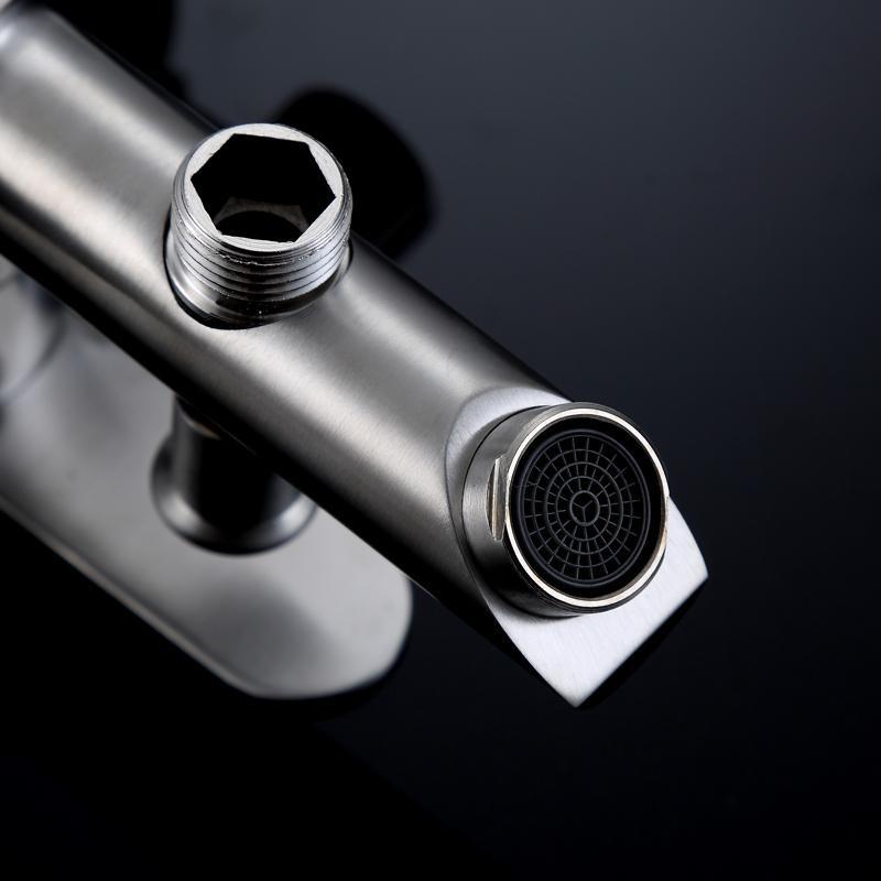 Bộ sen vòi tắm nóng lạnh OS810S chất liệu inox 304 nguyên khối + Dây dẫn nước vòi sen + Tay sen tròn + Gác tay sen
