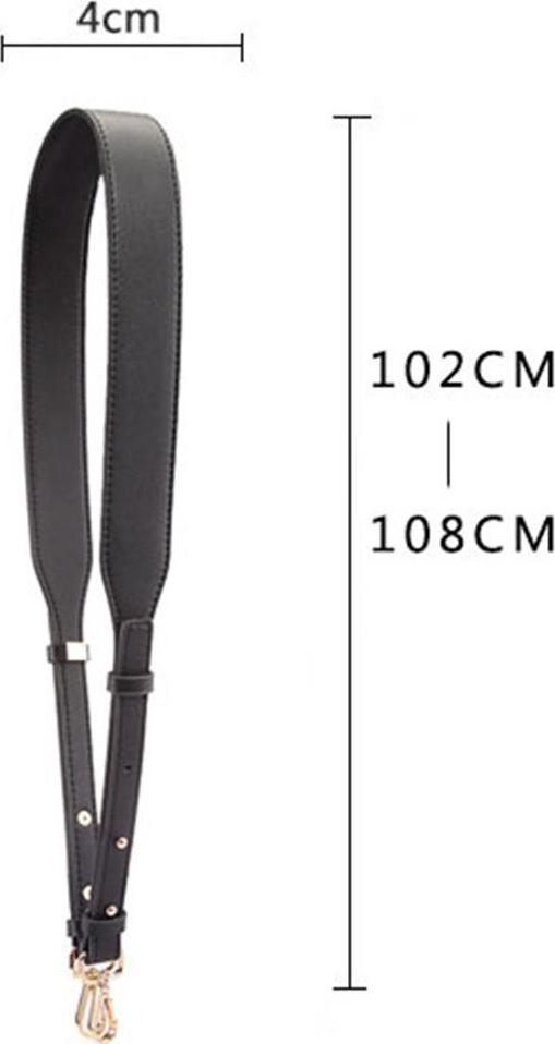 4cm Wide PU Leather Bag Strap Replacement Tote Crossbody Shoulder Handbag Handle DIY Craft Handmade Purse Making Repair 4 Gear Adjustment Band