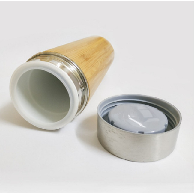 Bình Nước Giữ Nhiệt Lõi Inox Vỏ Gỗ Tre T7 Cao Cấp