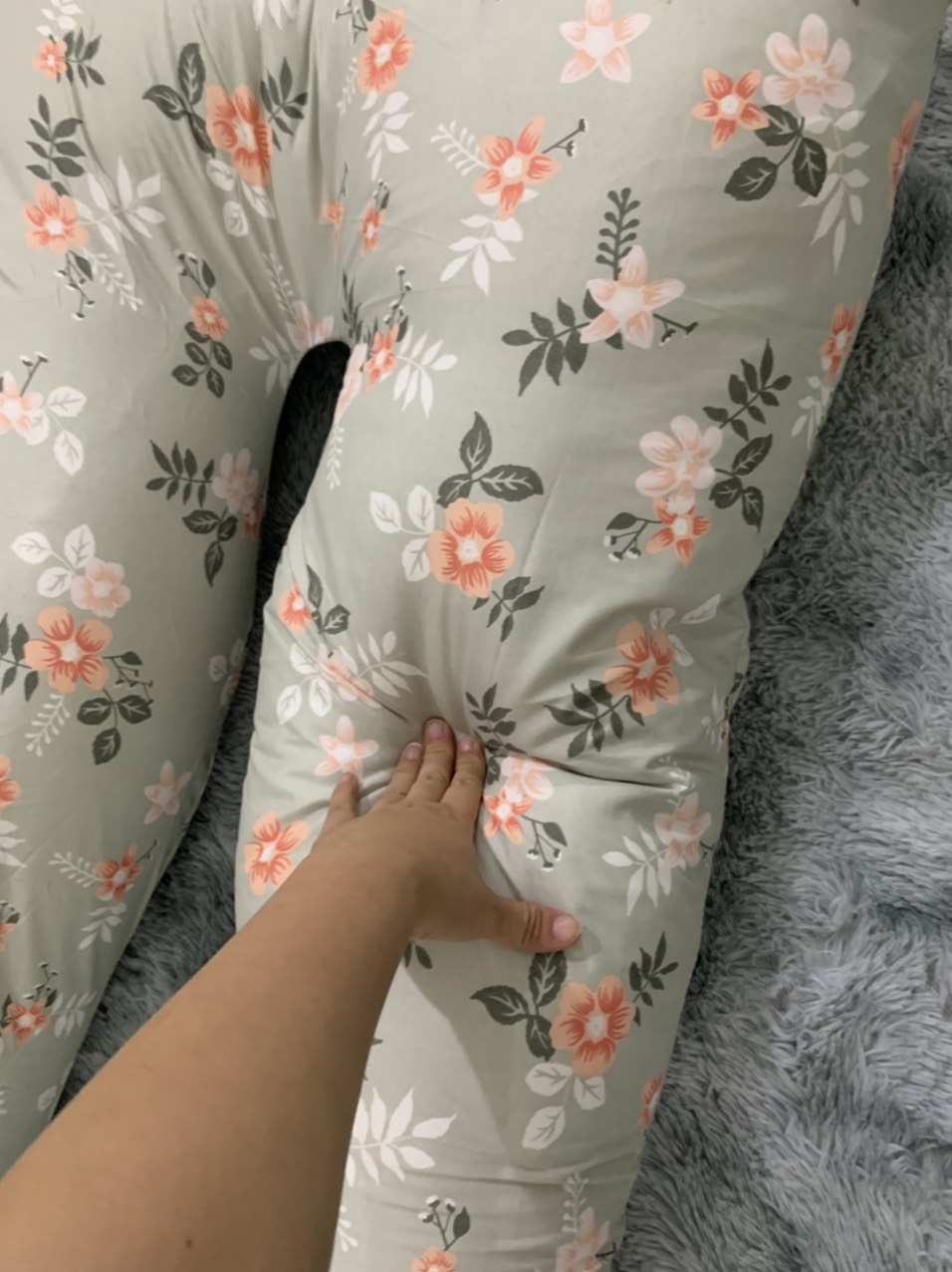 GỐI BÀ BẦU HỌA TIẾT BÔNG HOA