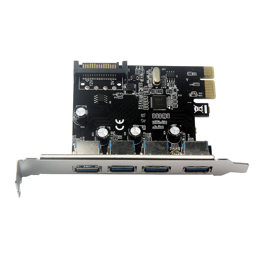 Hình ảnh 4 Ports PCIE to USB 3.0 Expansion Card - Interface USB 3.0 4-Port  Card